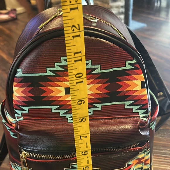 Aztec Design Backpack Purse - Picture 7 of 8